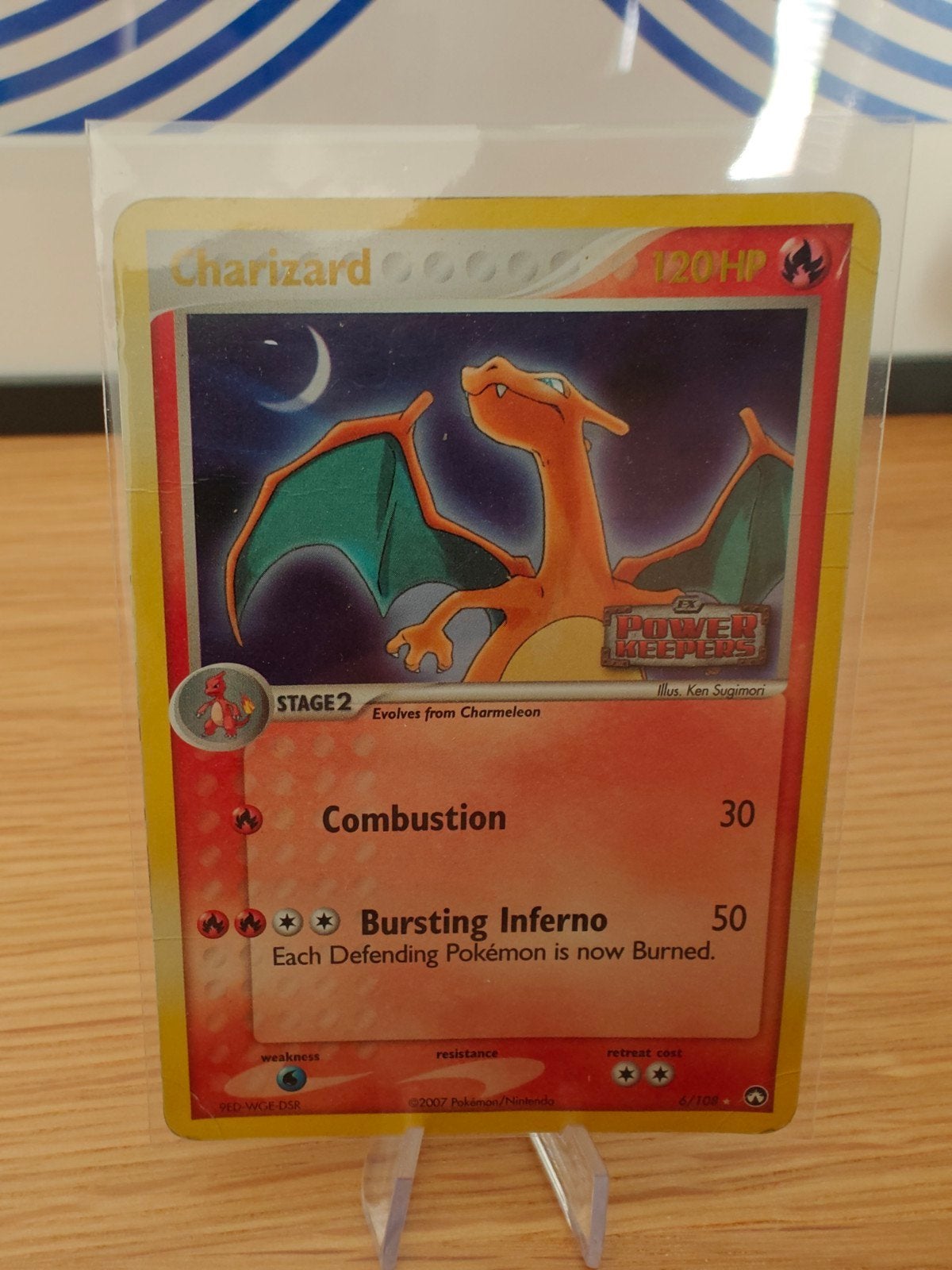 Charizard 2007 Power Keepers 6/108 - Gold stamped, Ophalen of Verzenden, Zo goed als nieuw, Losse kaart