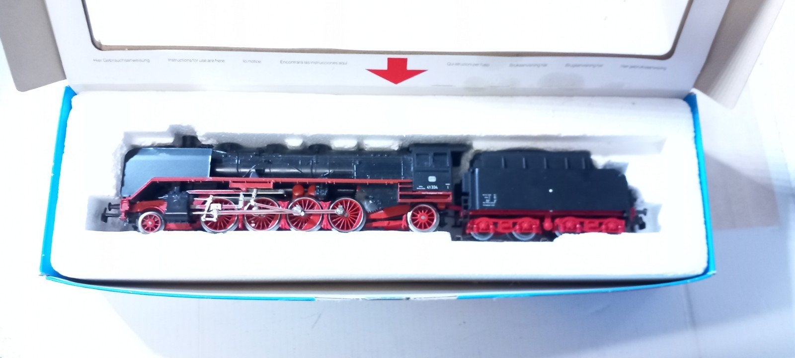 Te koop marklin stoomlok met losse tender DB 41 334, Wisselstroom, Locomotief, Verzenden, Zo goed als nieuw