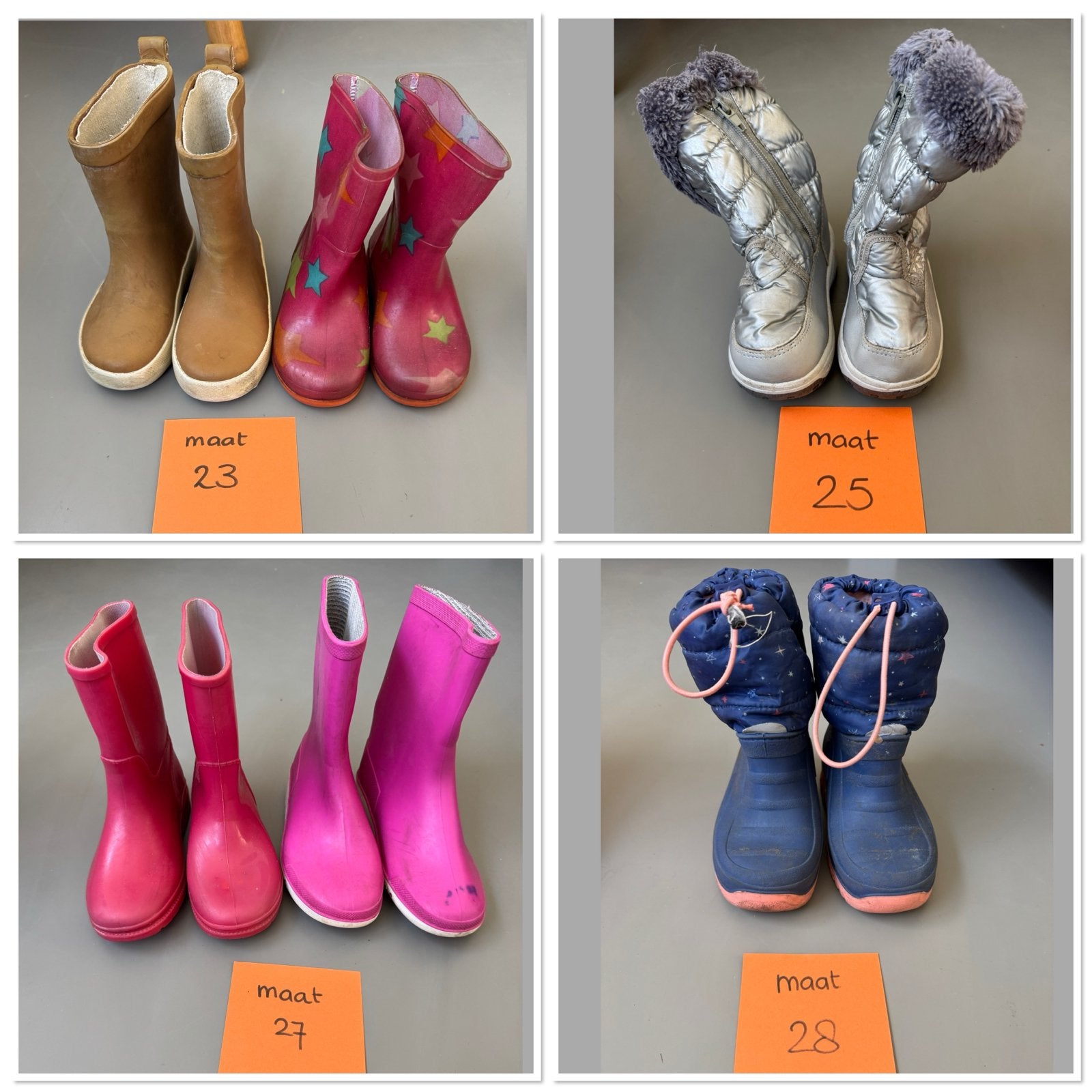 Regenlaarzen en snowboots, maten 23, 25, 27, 28, Kinderen en Baby's, Ophalen of Verzenden, Jongen of Meisje, Laarzen