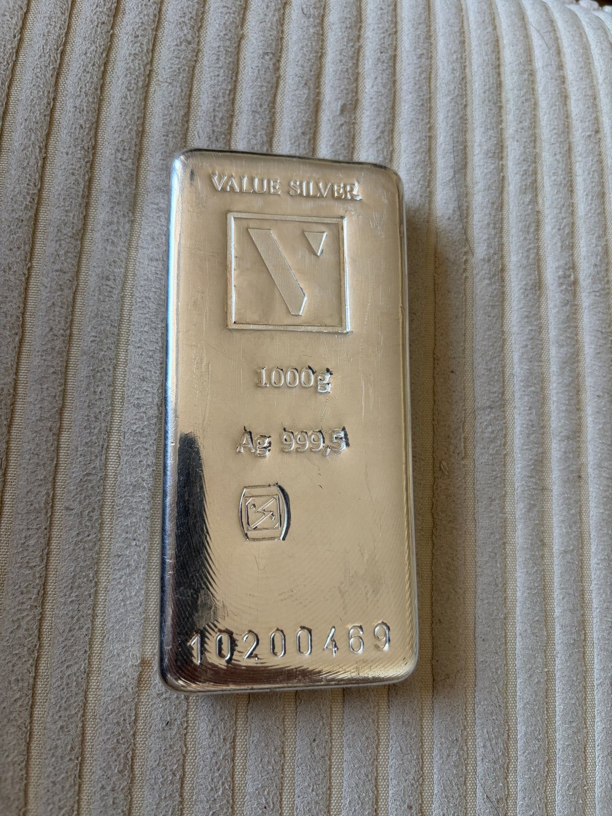 1 Kilo Zilver Baar - Value Silver 999.9 Fijn Zilver, Ophalen, Overige typen