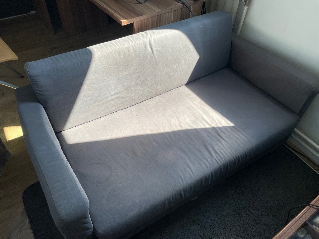 !Gratis! Slaapbank grijs ikea, Ophalen, Gebruikt, Tweepersoons