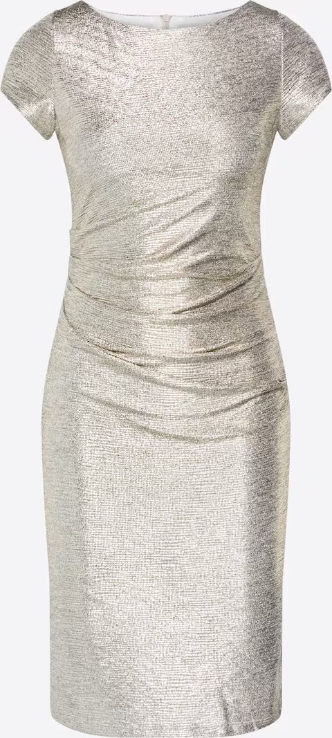 Swing cocktail jurk goudkleurig, Kleding | Dames, Jurken, Ophalen, Overige kleuren, Zo goed als nieuw, Knielengte