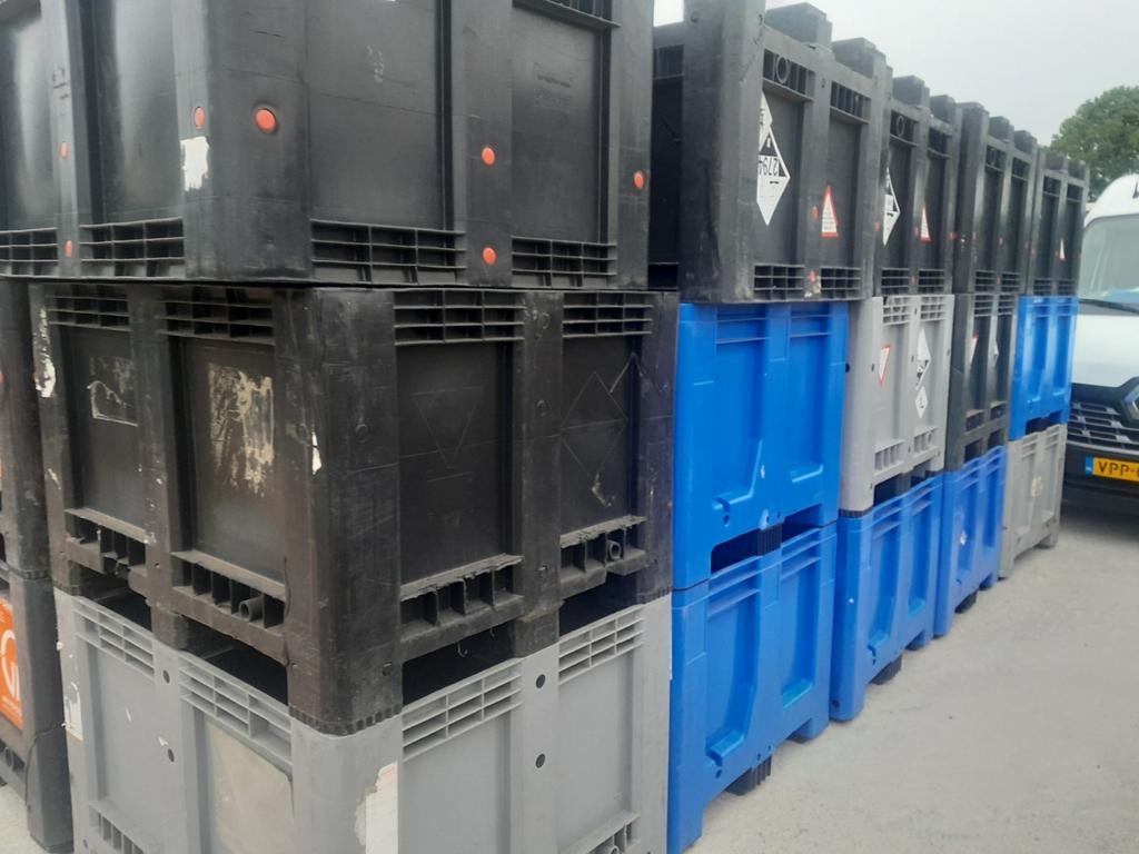 Gebruikte Palletboxen / Accubakken met Slede - Nagekeken, Doe-het-zelf en Verbouw, Ophalen, Gebruikt, 100 cm of meer, 60 cm of meer