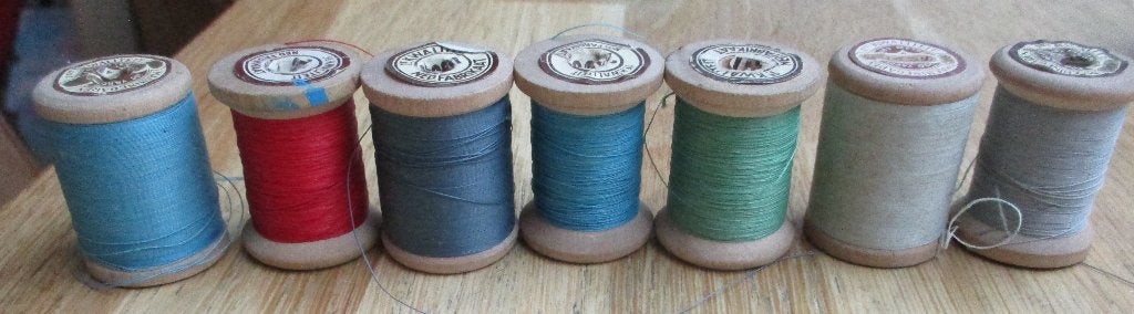 7 leuke vintage houten klosjes 1e kwaliteit ned. fabrikaat, Ophalen of Verzenden