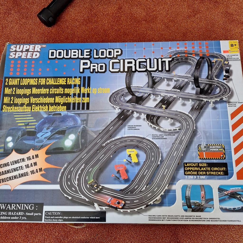 Superspeed Double Loop Pro Circuit Racebaan, Ophalen of Verzenden, Elektrisch, Overige merken