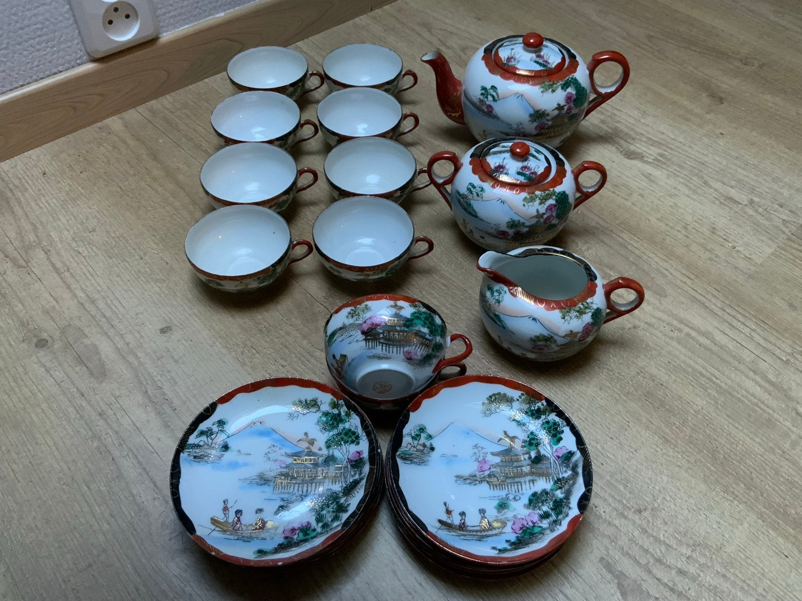 Prachtig Chinees theeservies - 15-delig - Onbeschadigd, Antiek en Kunst, Ophalen of Verzenden