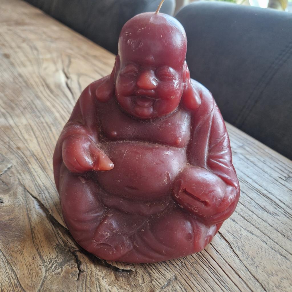 Boeddha Kaars - Decoratieve Rode Boeddha Figuur, Ophalen of Verzenden, Nieuw