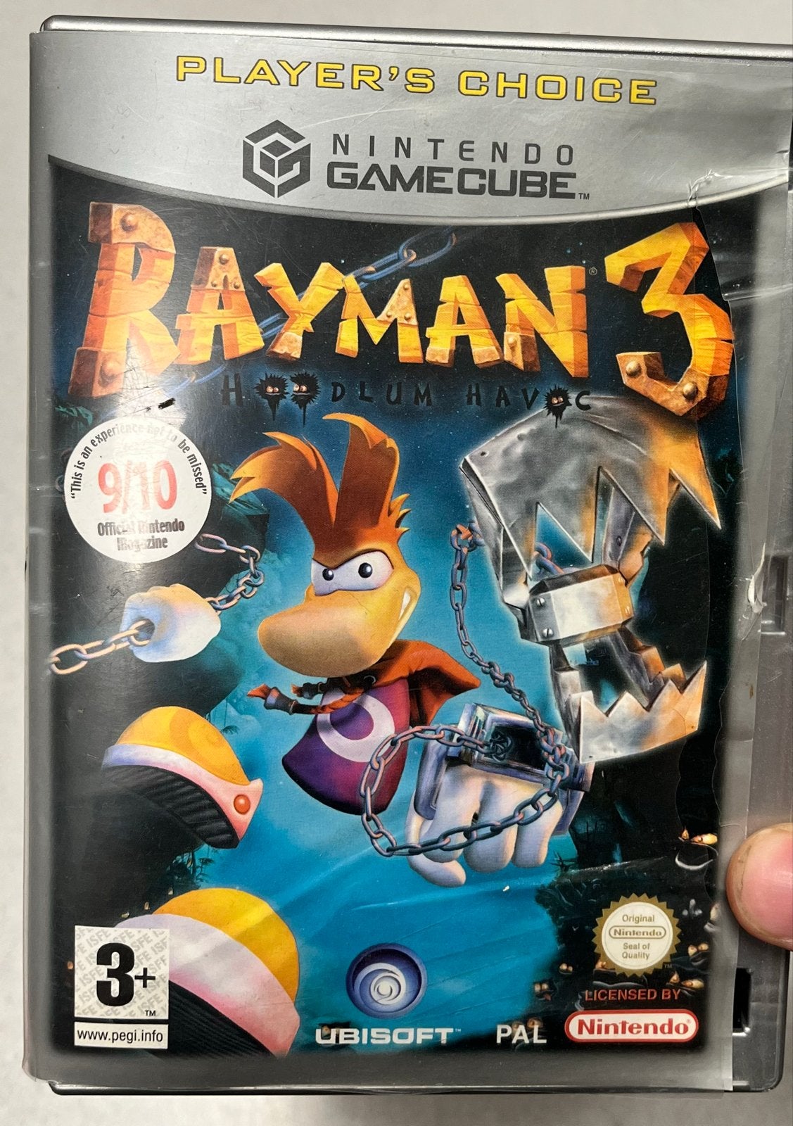 Rayman 3 Hoodlum Havoc Nintendo GameCube (hoesje gescheurd), Spelcomputers en Games, Games | Nintendo GameCube, Gebruikt, 1 speler