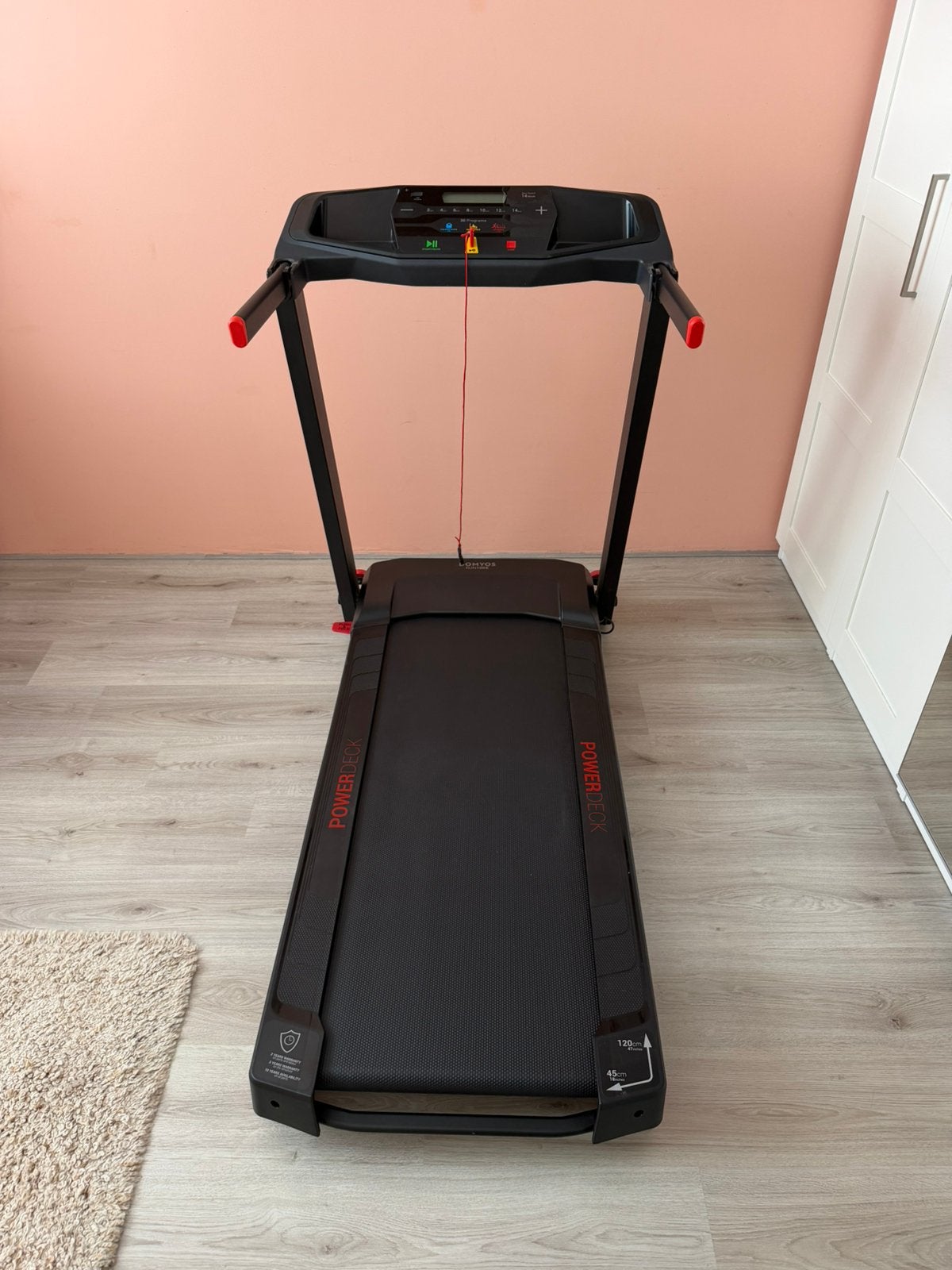 Domyos RUN100E Zwarte Loopband Decathlon, Ophalen, Overige materialen, Zo goed als nieuw, Loopband