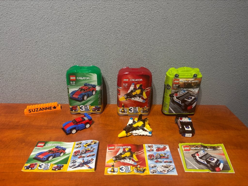 Lego 8310, 31000 en 31001 1x Racer en 2x Creator 3in1, Gebruikt, Lego, Ophalen of Verzenden, Compleet