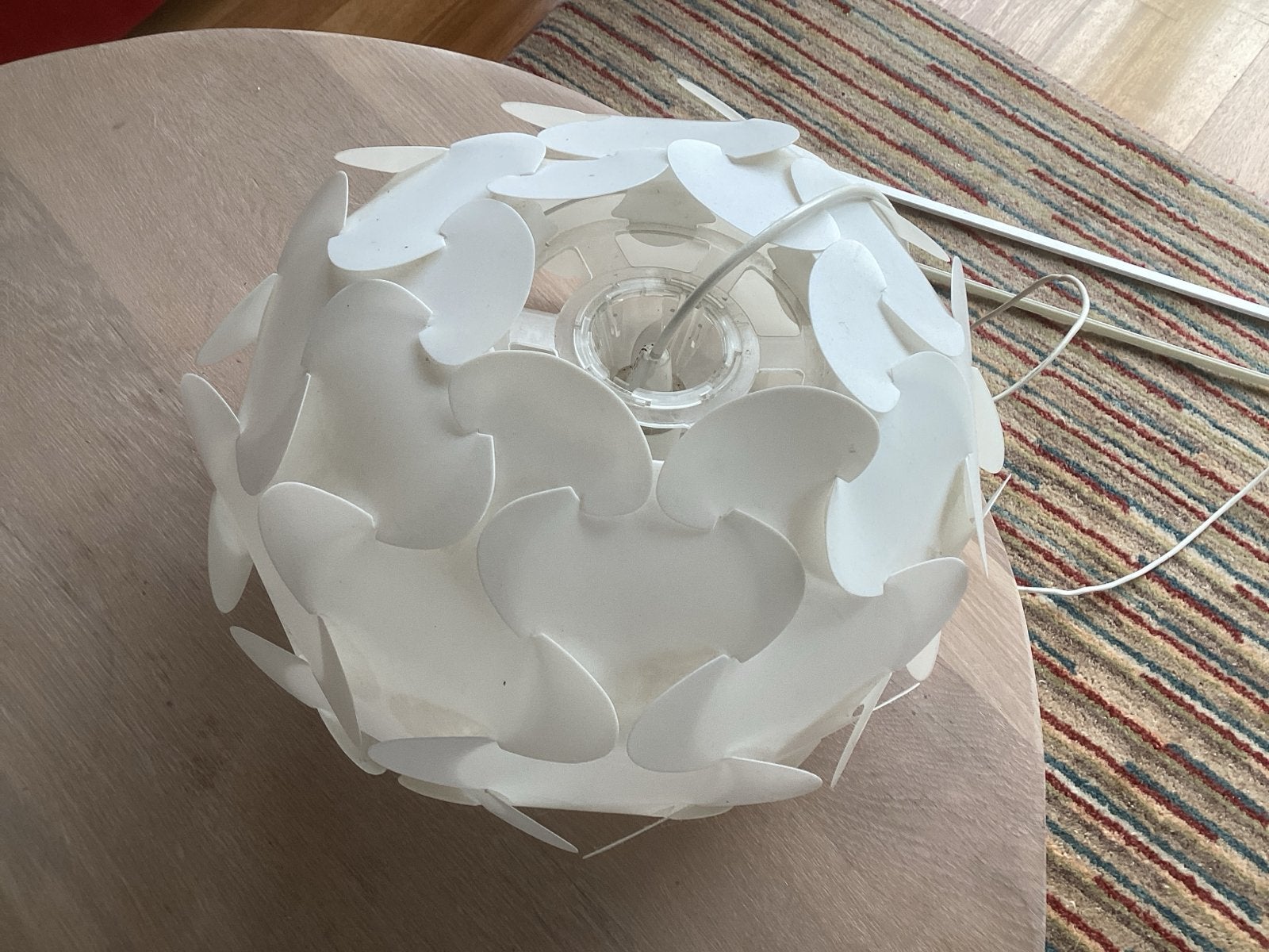 3 x IKEA- Fillsta Witte designlamp/hanglamp /plafondlamp, Huis en Inrichting, Ophalen, Zo goed als nieuw, Kunststof, E27 (groot)