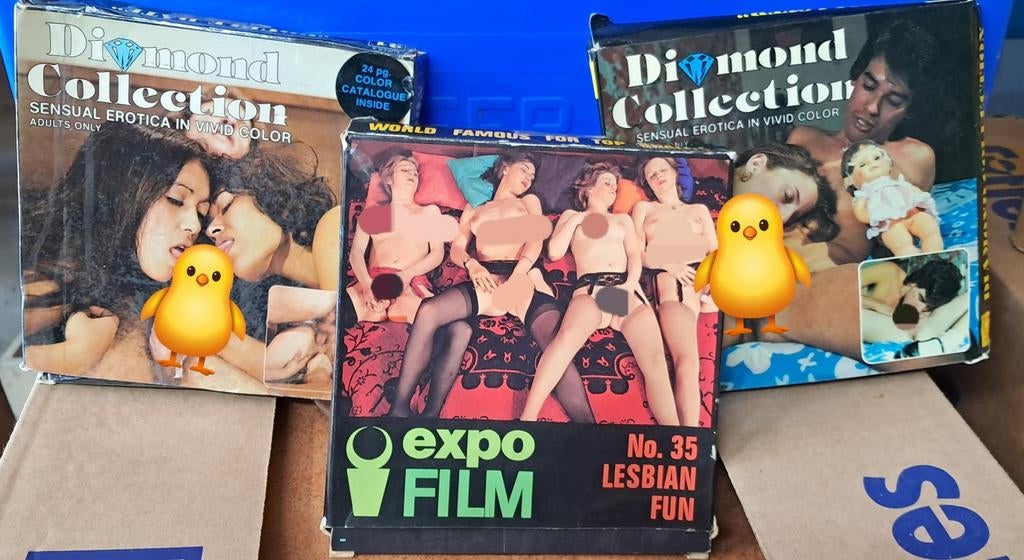 3 oude 18+  super 8 films, Audio, Tv en Foto, Filmrollen, Ophalen of Verzenden, 8mm film