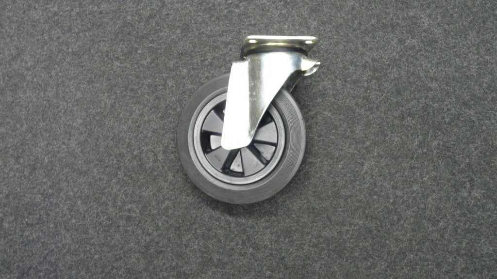 Zwenkwiel Ø200mm rubber, Ophalen, Nieuw
