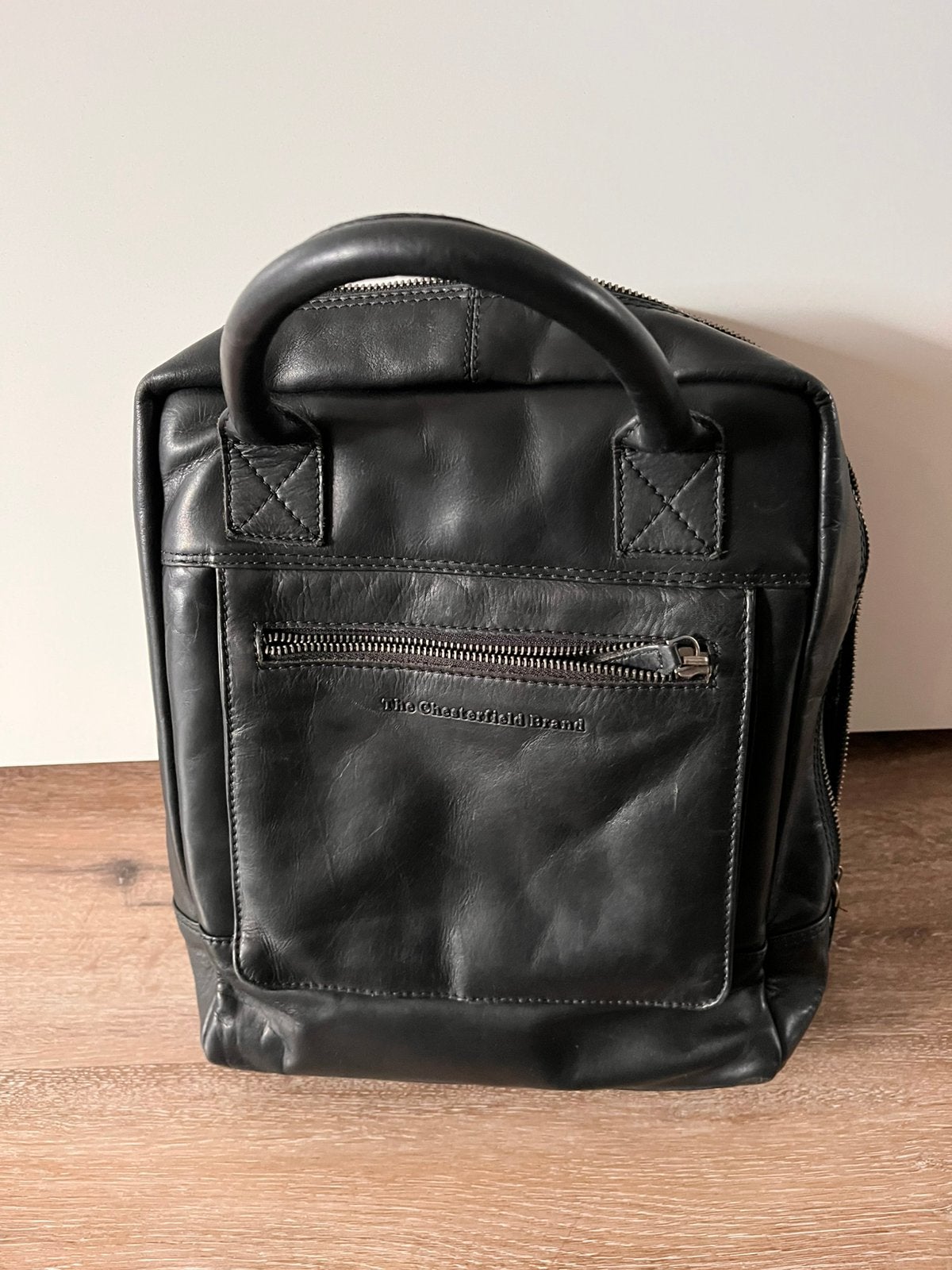 Chesterfield zwarte leren schooltas- laptoptas-werktas, Sieraden, Tassen en Uiterlijk, Tassen | Schooltassen, Zwart, Aktetas of Boekentas