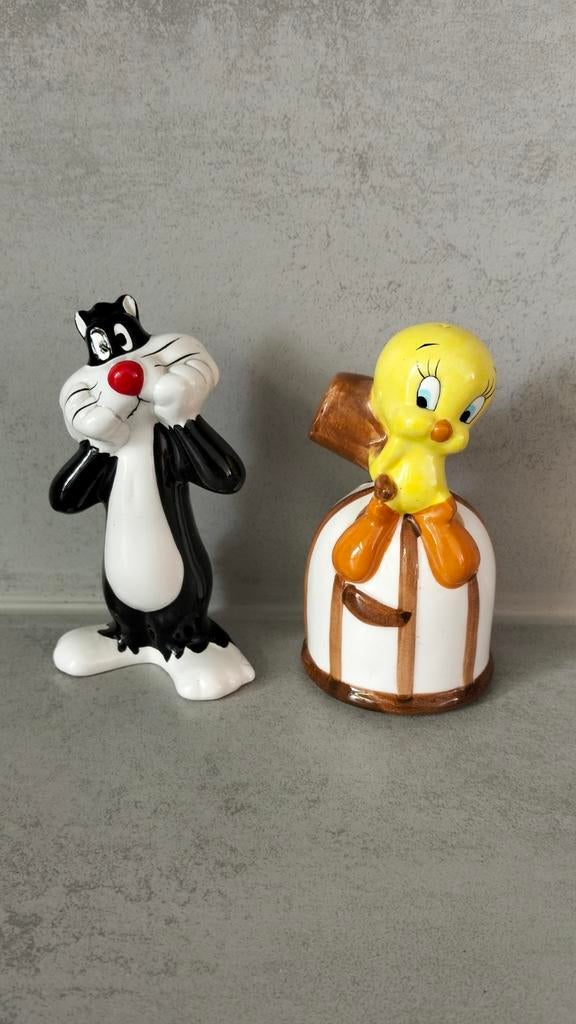 Peper en zout stel Tweety en Sylvester Warner Bros, Huis en Inrichting, Meerkleurig, Overige stijlen, Ophalen of Verzenden, Zo goed als nieuw