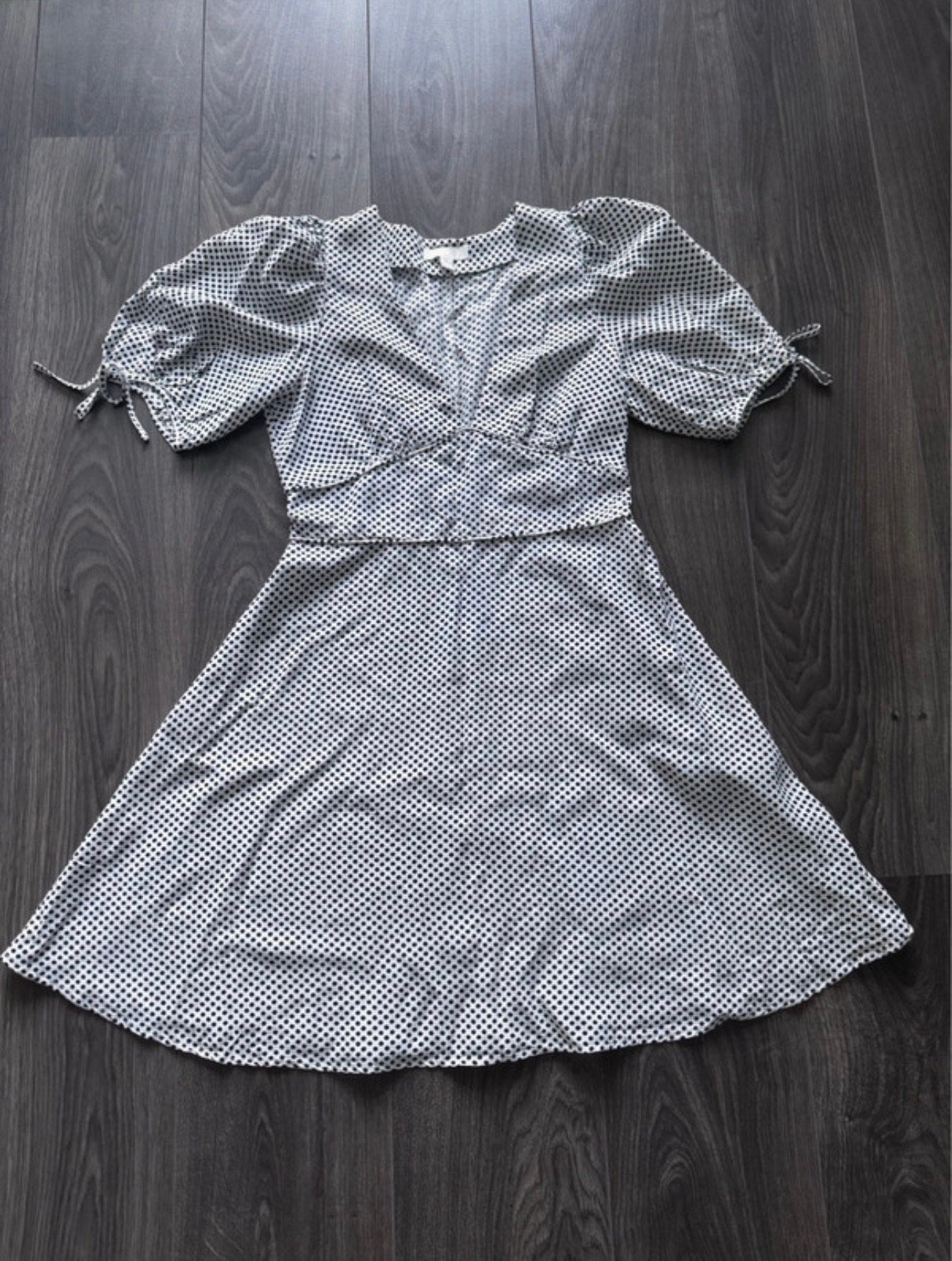 H&M polkadot jurk - maat 38, Maat 38/40 (M), Zwart, Ophalen of Verzenden, Zo goed als nieuw