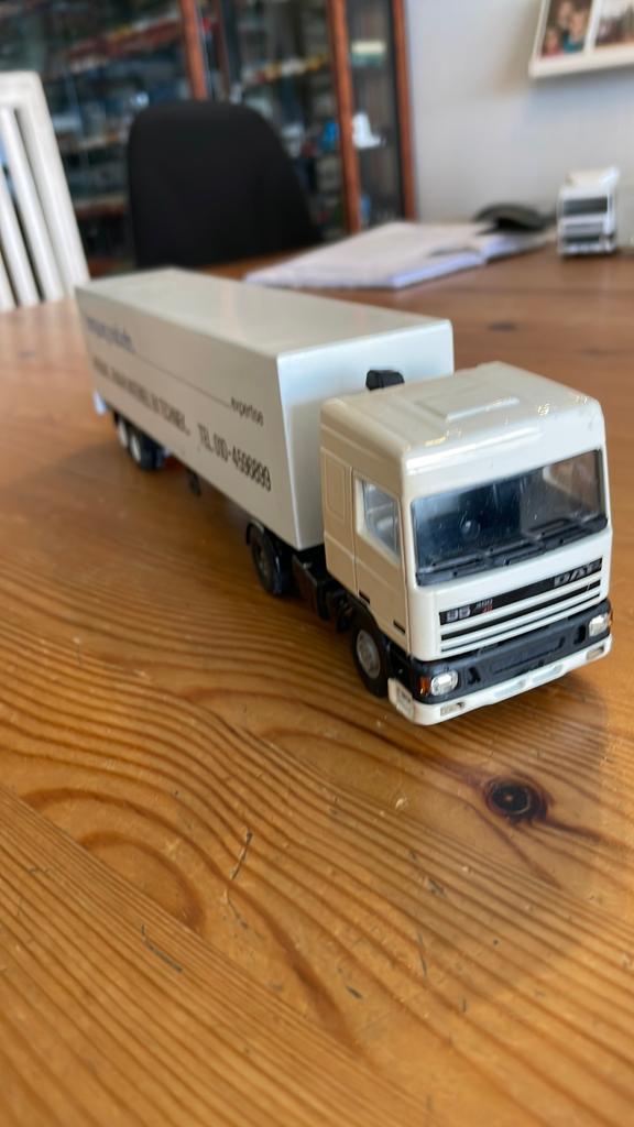 Daf 95 400 Ati truck met oplegger “Bergweg Michels “, Ophalen of Verzenden, Zo goed als nieuw, Bus of Vrachtwagen, Lion Toys