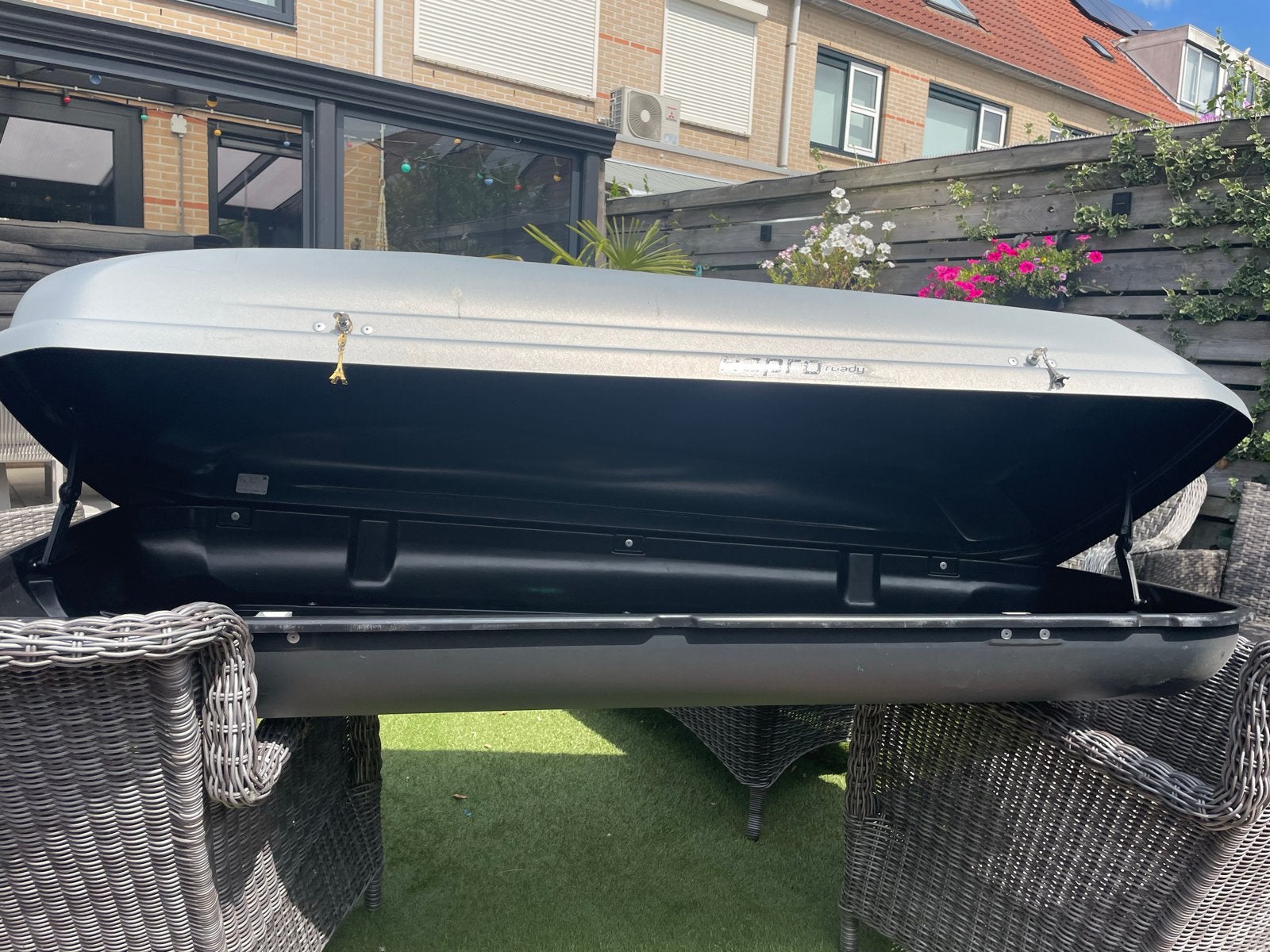 Hapro Roady silver grijs Dakkoffer - 420 Liter, Ophalen, Gebruikt