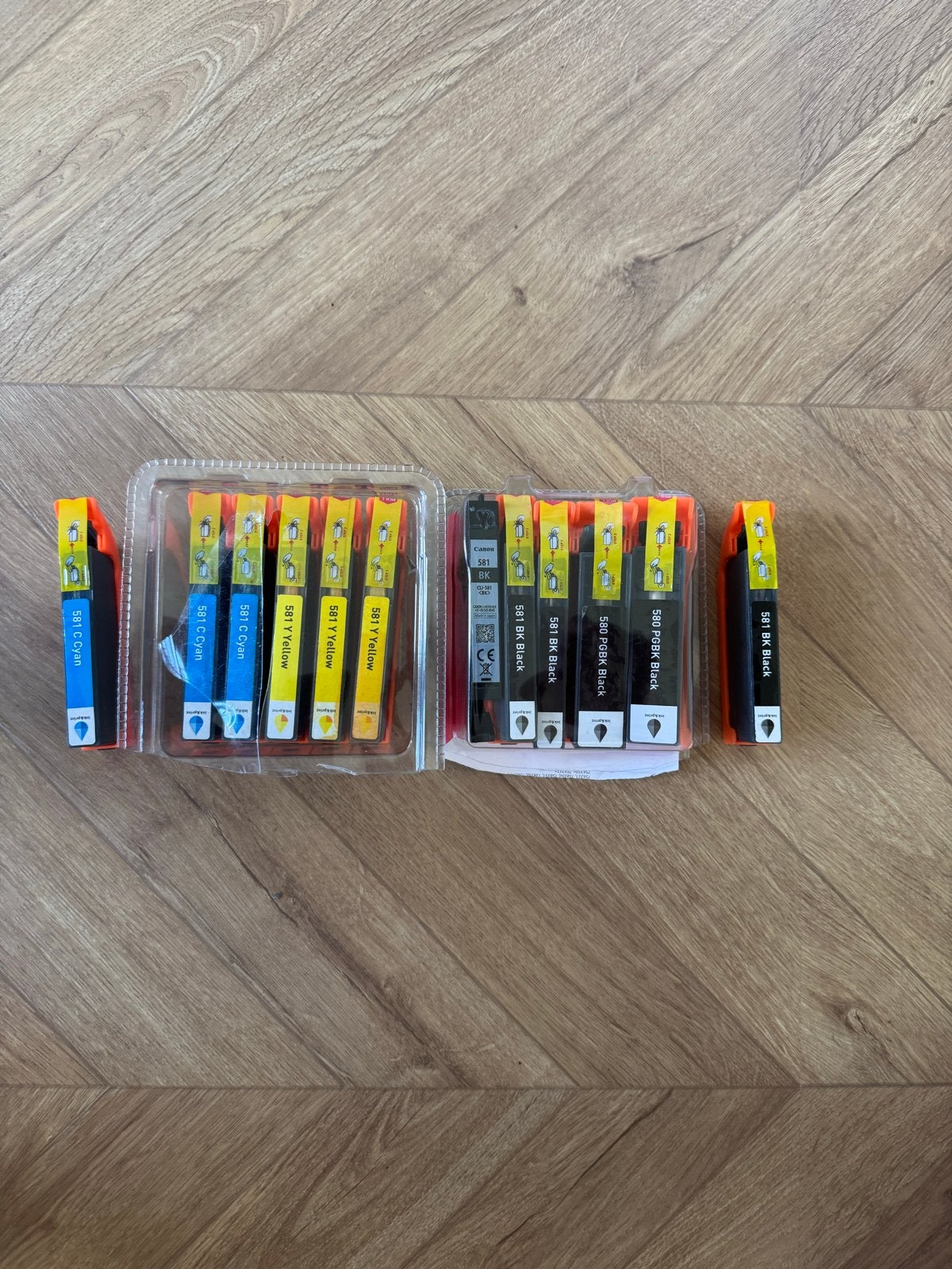 Canon printer inktcartridges 580 PGBK en 581 BK/C/Y, Computers en Software, Printers, Nieuw, Printer, Inkjetprinter, Kleur printen