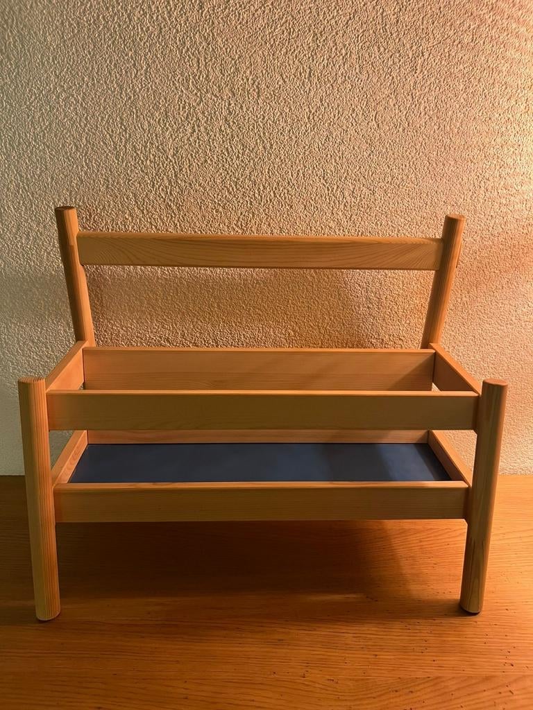 Houten tijdschriftenrek / boekenrek, Ophalen, Met plank(en), 50 tot 100 cm, Zo goed als nieuw