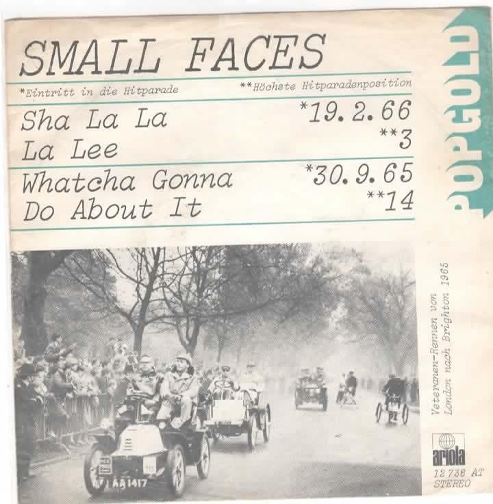 Small Faces- Sha la la la Lee/ Whatcha gonna do about it, Cd's en Dvd's, Vinyl Singles, Gebruikt, Beschermende buitenhoes, Fotohoes