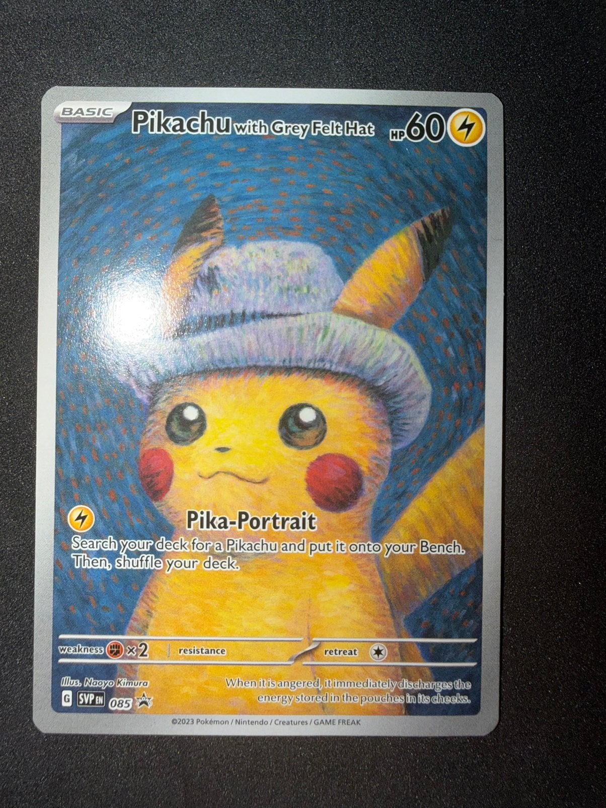 Pikachu van Gogh - Pokemon kaart, Ophalen of Verzenden, Zo goed als nieuw