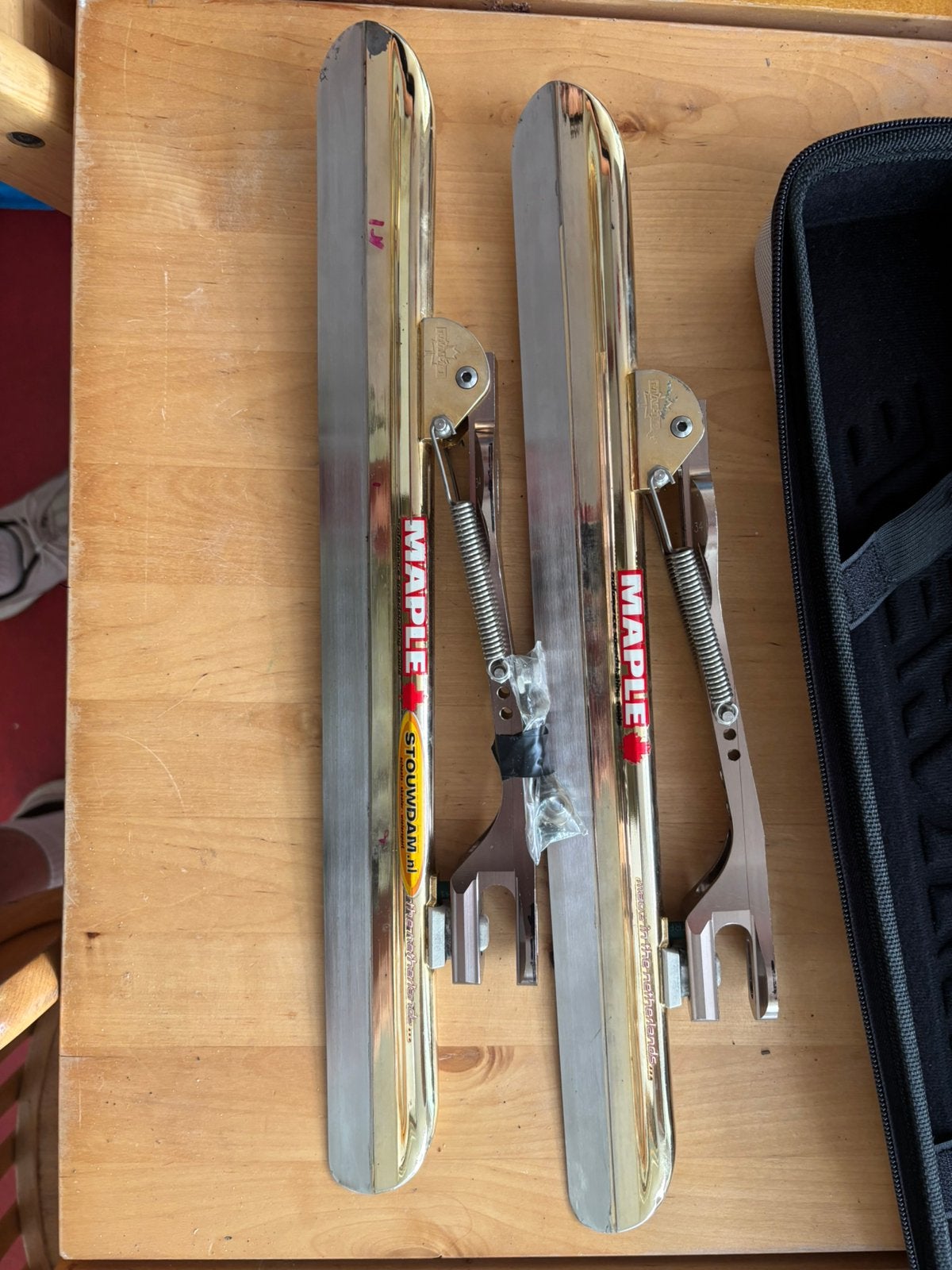 Maple Comet Laser ijzers met T-Bone brug 16,5 inch, Sport en Fitness, Schaatsen, Klapschaats, Gebruikt, Overige typen, Ophalen of Verzenden