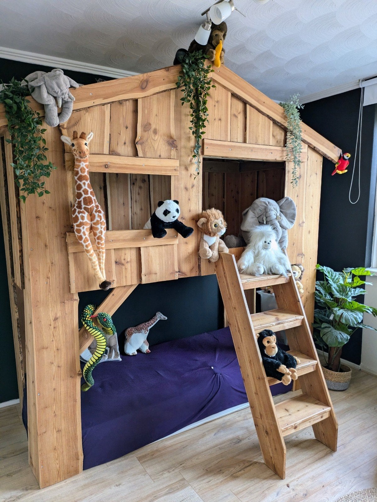 kinderbed hout hoogslaper, Ophalen, 180 cm of meer, 85 tot 100 cm