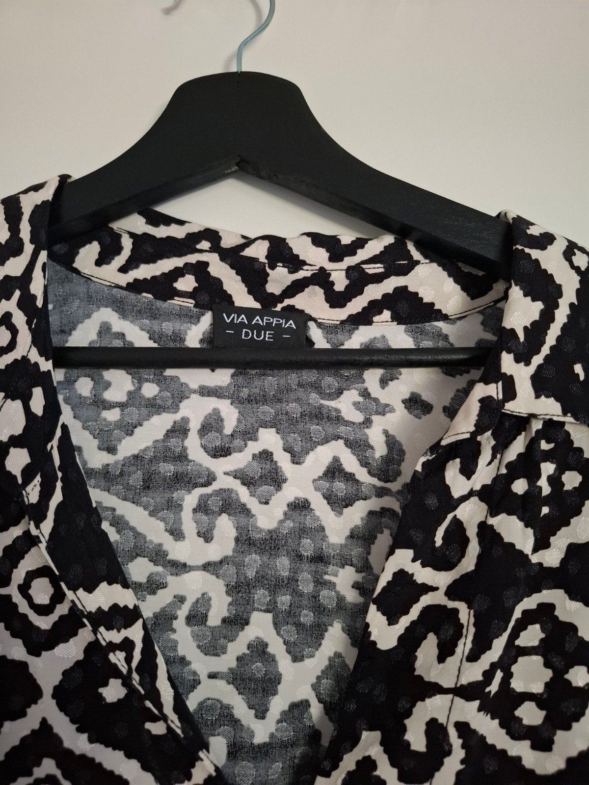 Via Appia Due Tuniek Zwart/Wit Patroon Maat 48, Zwart, Maat 46/48 (XL) of groter, Ophalen of Verzenden, Zo goed als nieuw