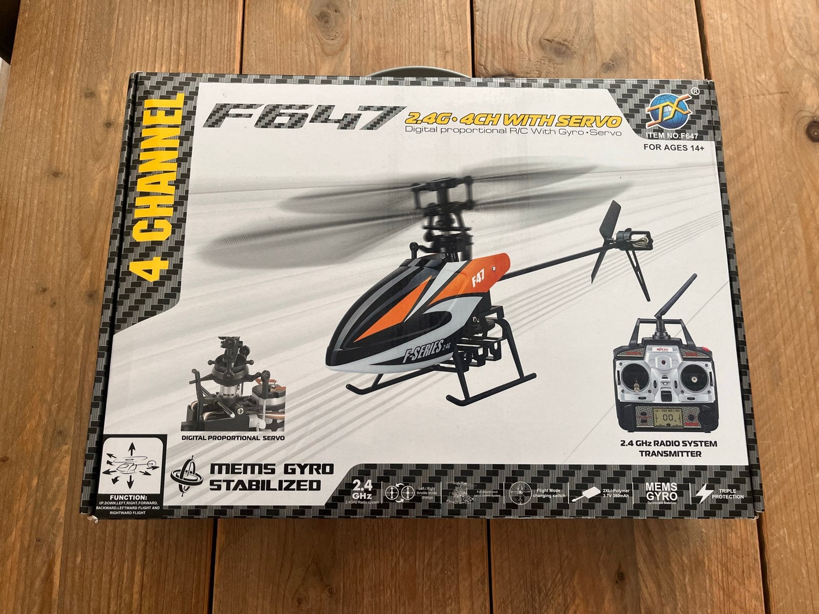 F647 RC Helikopter 2.4G 4CH met Servo en Gyro, Elektro, RTF (Ready to Fly), Helikopter, Ophalen of Verzenden