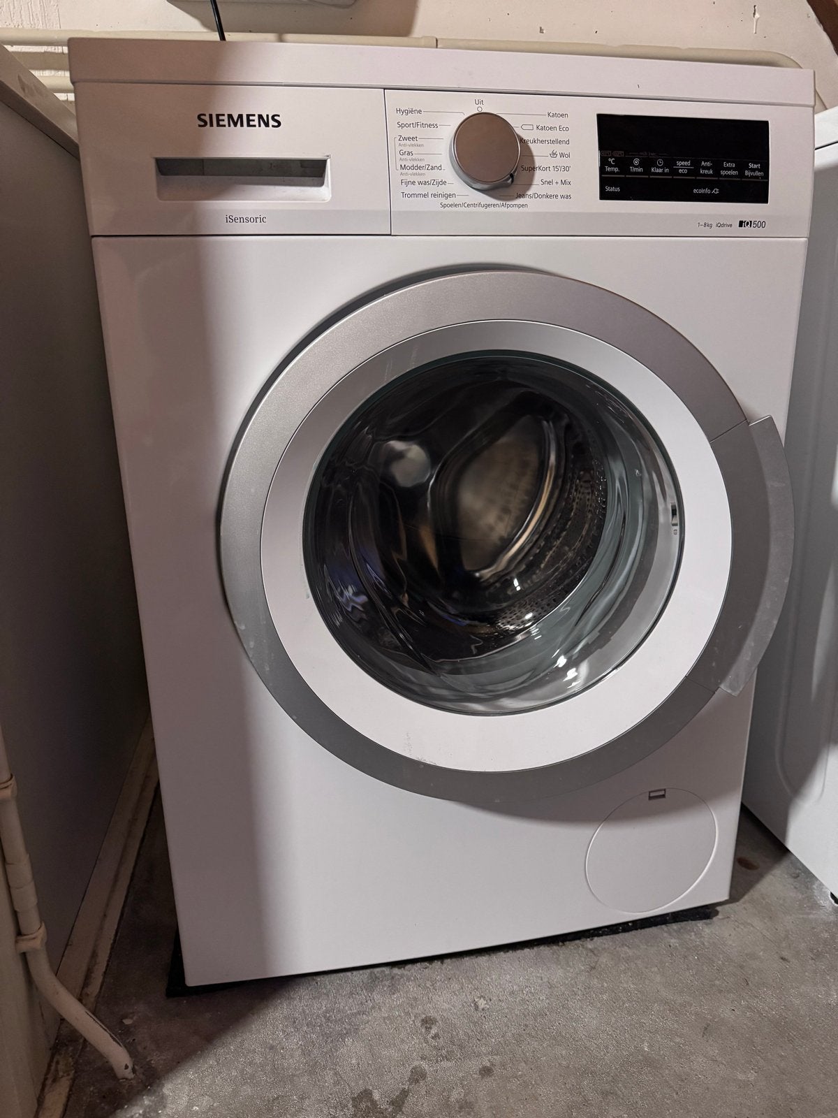 Siemens iQ500 Wasmachine - 8kg, 1500 toeren, Ophalen, 1200 tot 1600 toeren, Gebruikt, 8 tot 10 kg