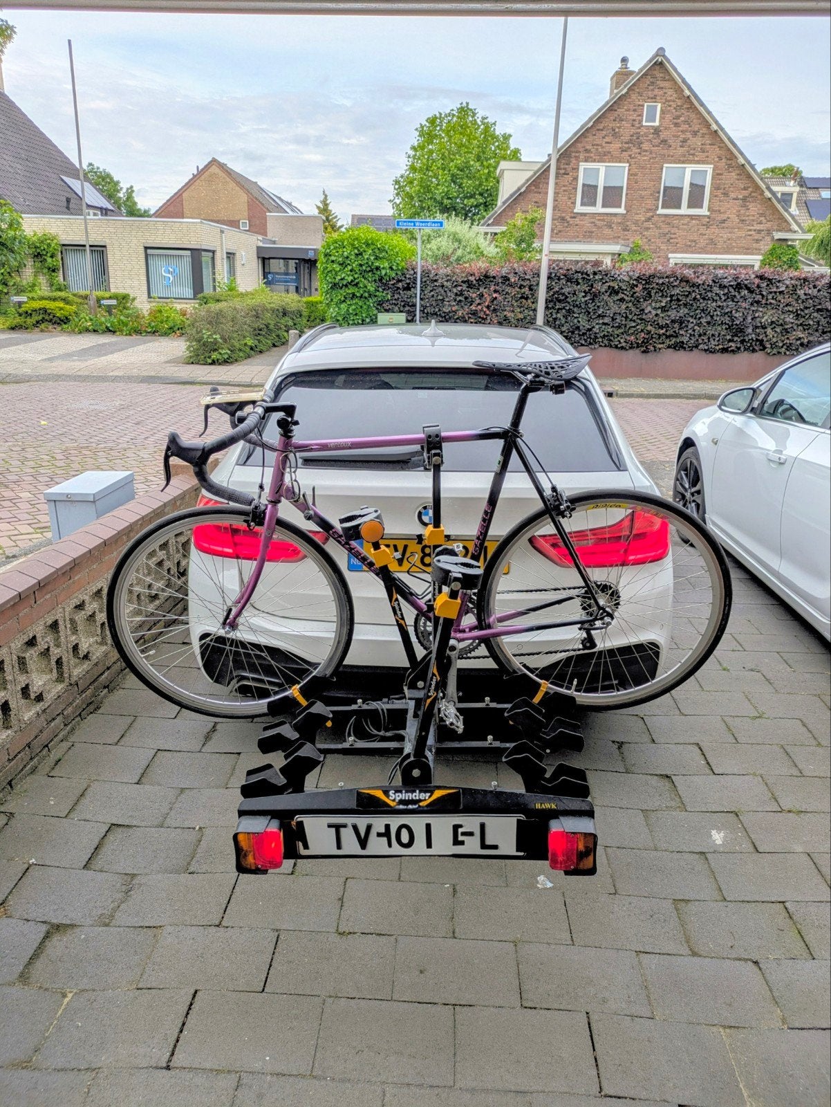 TE HUUR: Spinder Hawk RH-3-F fietsendrager voor 3 fietsen, Auto diversen, Fietsendragers, Ophalen, 3 fietsen of meer, Gebruikt