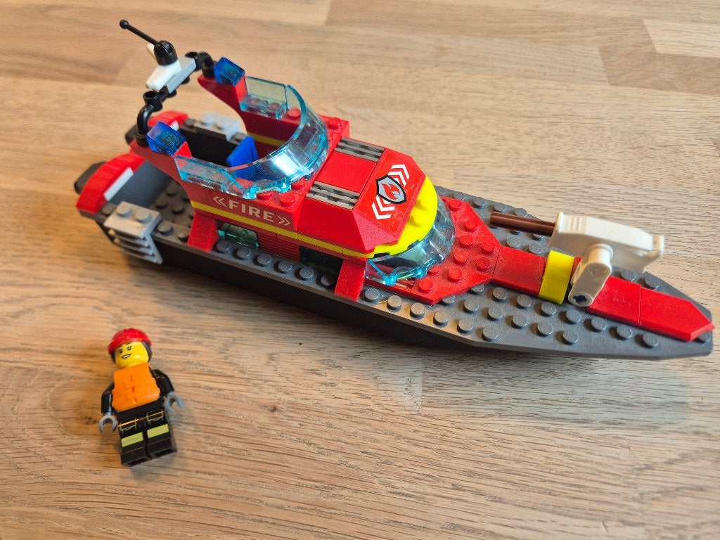 Lego city brandweer reddingsboot 60373, Lego, Ophalen of Verzenden, City, Gebruikt