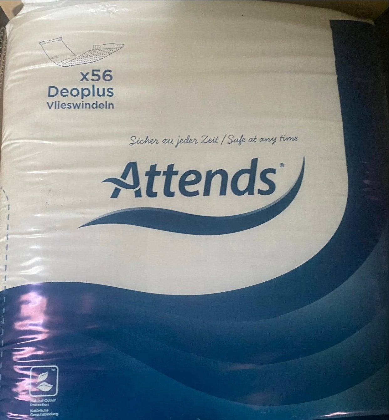 Attends Deoplus Vlieswindeln - 56 stuks 4 pakken, Ophalen of Verzenden