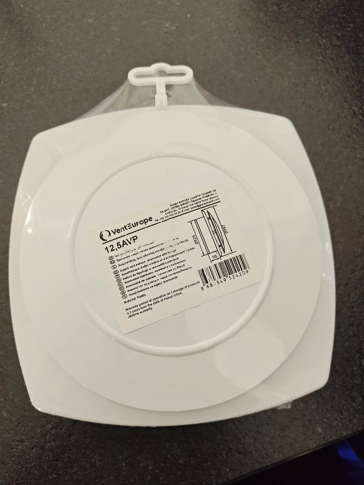 VentEurope 125mm Ventilatie Nieuw in verpakking, Ophalen of Verzenden, Nieuw, Ventilator en Afzuiger