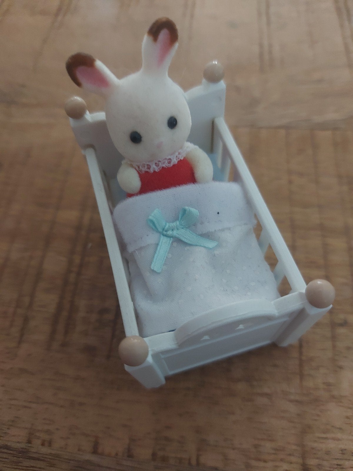 Sylvanian families; chocolate rabbit baby set, Verzamelen, Poppetjes en Figuurtjes, Ophalen of Verzenden, Zo goed als nieuw