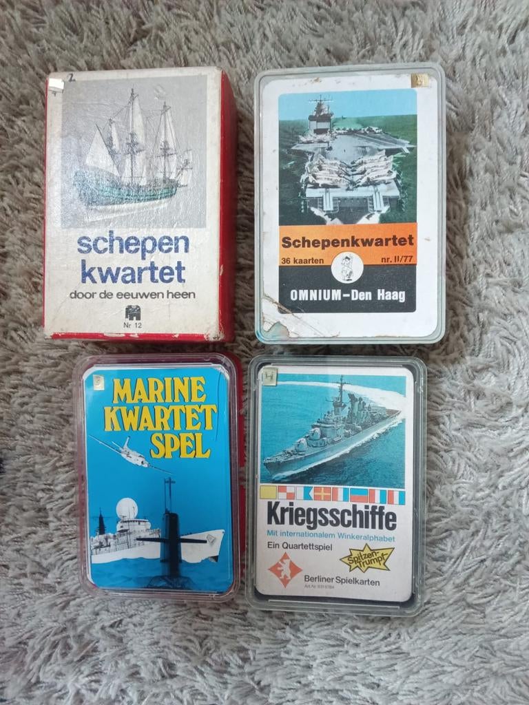 Grote Collectie Vintage Kwartetten - thema: Verkeer & Vervoe, Ophalen of Verzenden, Gebruikt, Kwartet(ten)