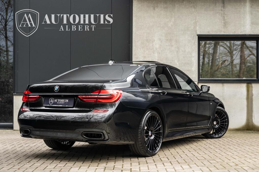 BMW 750i xDrive M Sport Alpina 21'' Pano B&W 360c Softclose, Auto's, BMW, Automaat, Gebruikt, 4395 cc, Zwart
