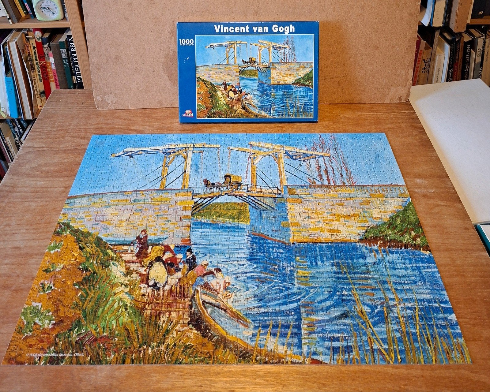 Puzzel Vincent van Gogh, brug te Arles 1000 stukjes, Ophalen of Verzenden, 500 t/m 1500 stukjes, Zo goed als nieuw