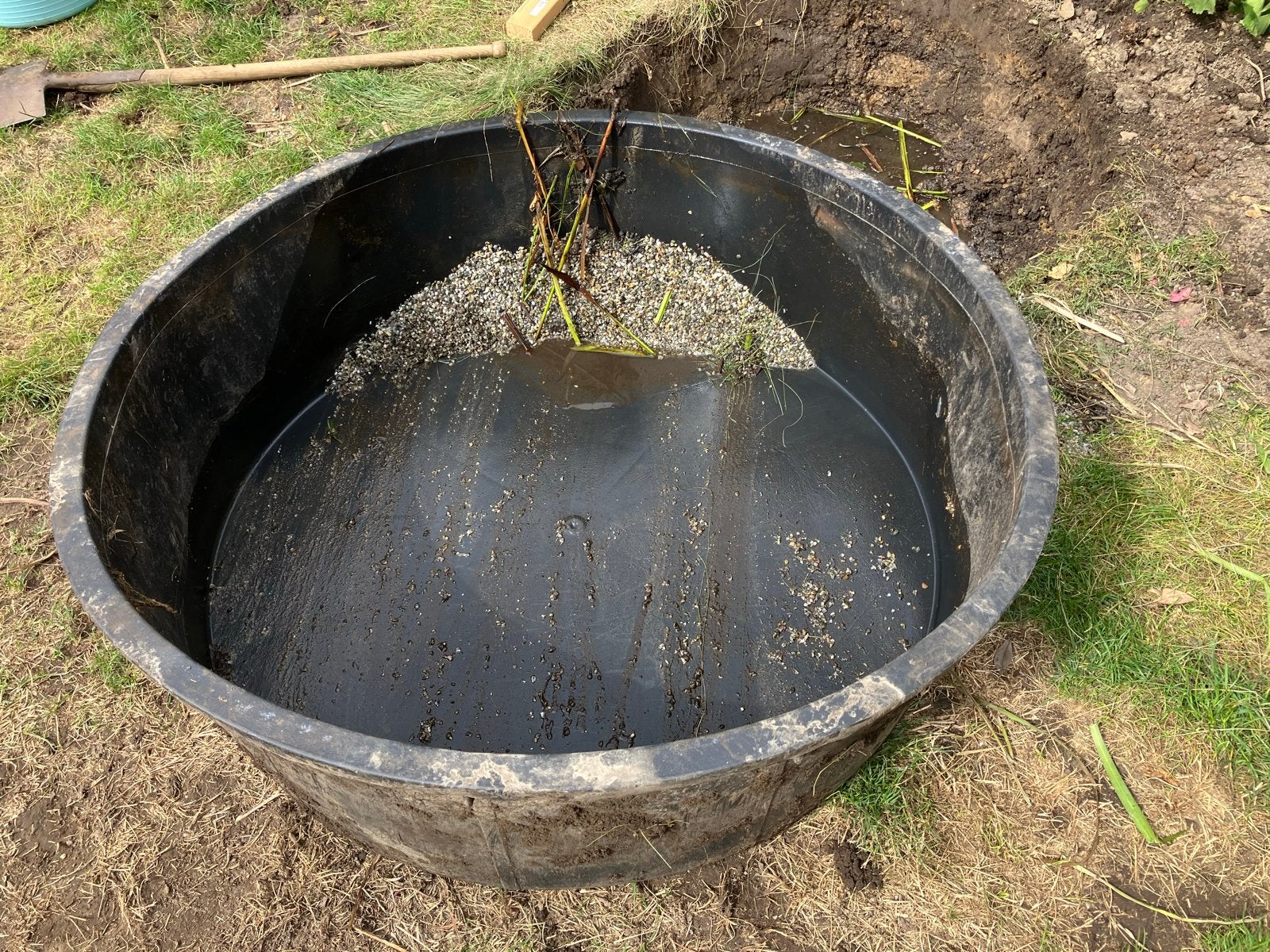 Grote zwarte vijverbak / plantenbak, Tuin en Terras, Vijvers, Ophalen, Gebruikt