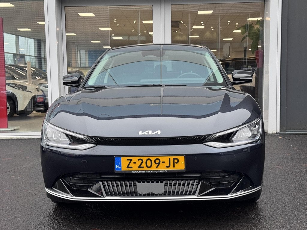 Kia EV6 Plus 77.4 kWh Trekhaak 13-polig, stoel ventilatie, s, Auto's, Kia, 228 pk, Achterwielaandrijving, Gebruikt, Blauw