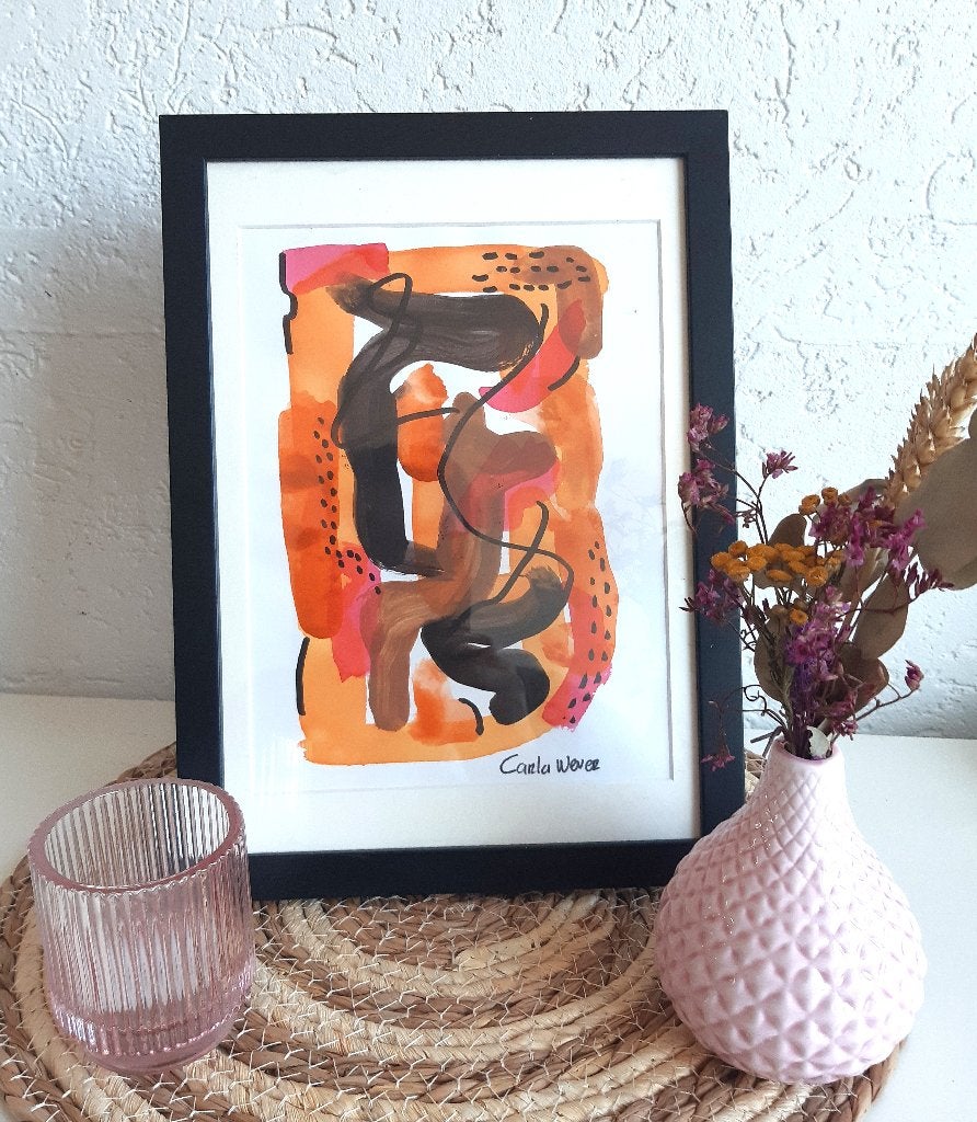 Uniek Handgeschilderde Abstracte schilderijtjes(20x30), Huis en Inrichting, Minder dan 50 cm, Oorspronkelijke maker, Ophalen of Verzenden