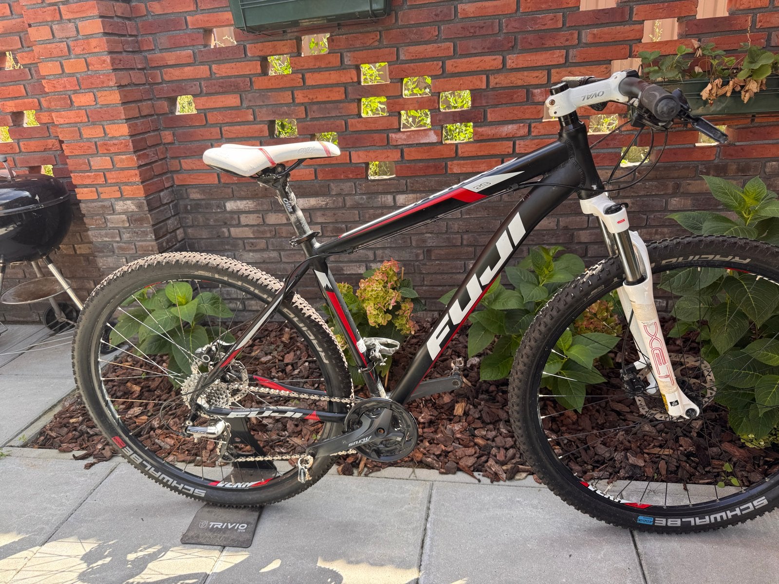 Fuji Mountainbike - Zwart/Rood, Hardtail, Heren, 45 tot 49 cm, Zo goed als nieuw