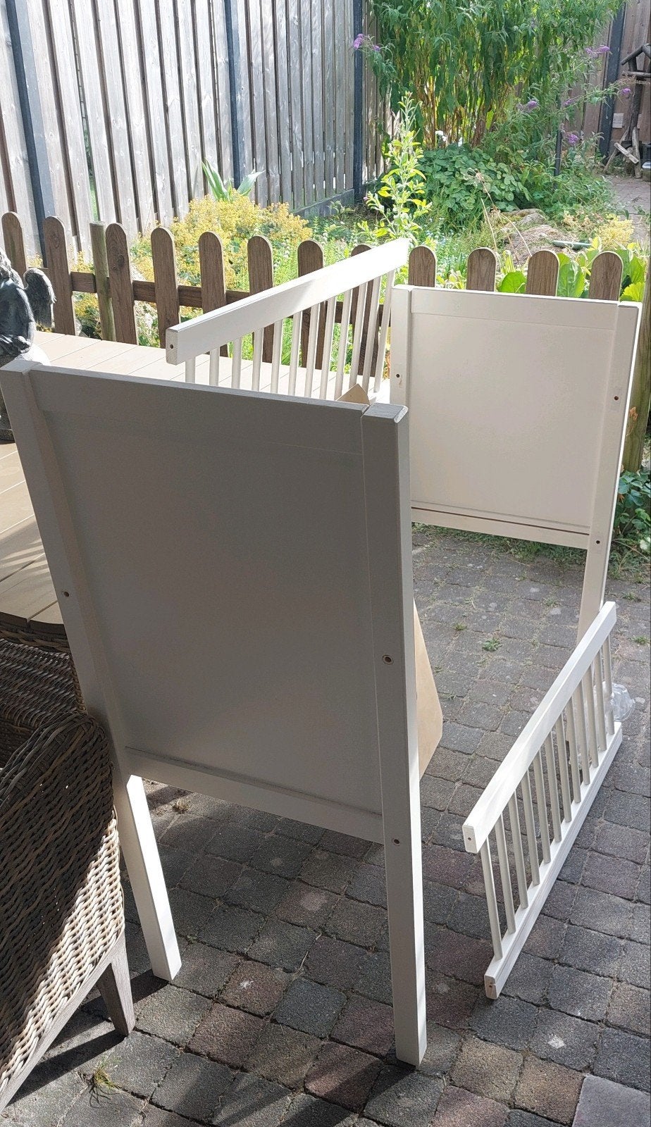 Witte houten wieg, Kinderen en Baby's, Babywiegjes en Ledikanten, Ophalen, Gebruikt, Wieg