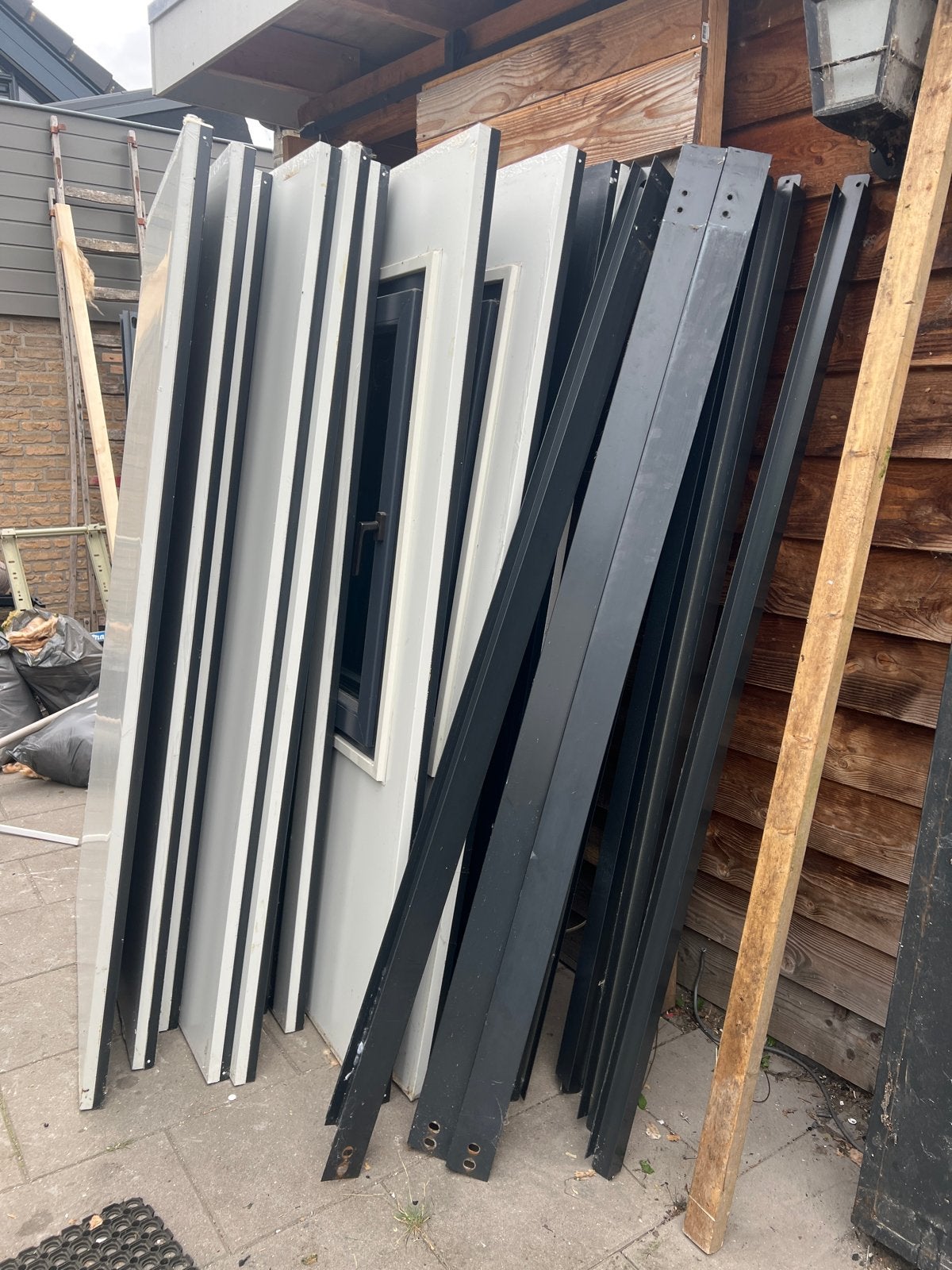 Modulaire schuur/tuinhuis - Gebruikt, metaal, met ramen, Tuin en Terras, Tuinhuizen, Ophalen, 3 ramen of meer, 250 tot 500 cm