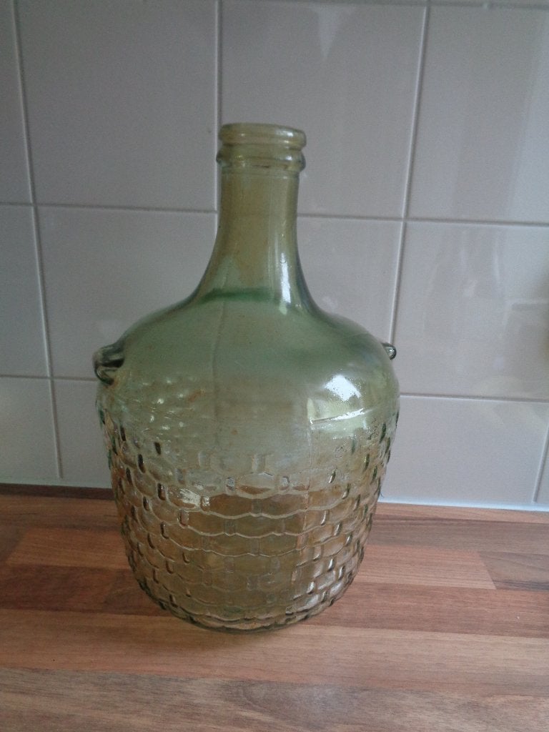 zachtgroene GISTFLES, Ophalen