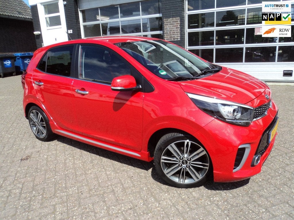 Kia Picanto 1.2 CVVT GT-Line Cruise Navi Camera Stoel/Stuur, Auto's, Voorwielaandrijving, 839 kg, 4 cilinders, Bedrijf