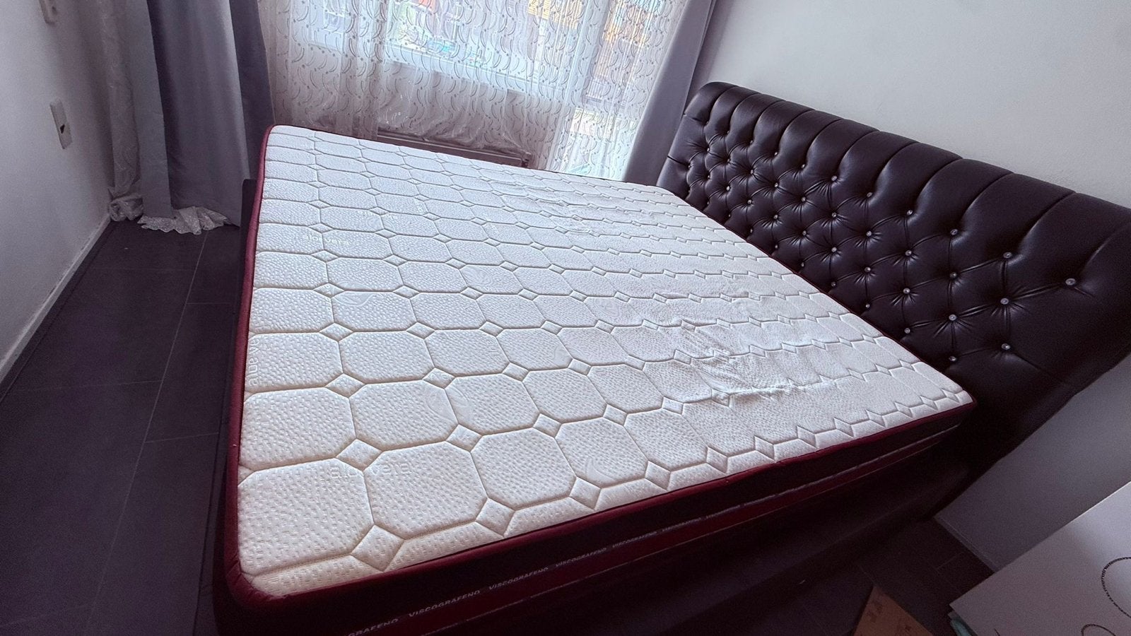 Tweepersoonsbed 180x200 met opbergruimte (excl. matras), Huis en Inrichting, Slaapkamer | Bedden, Gebruikt, Zwart, Tweepersoons