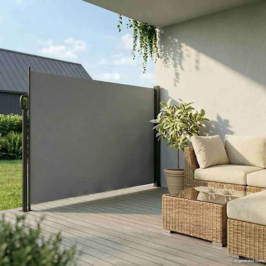 Windscherm uittrekbaar 220x600 cm antracietkleurig NIEUW !!, Caravans en Kamperen, ., Nieuw, Ophalen of Verzenden, Uittrekbaar