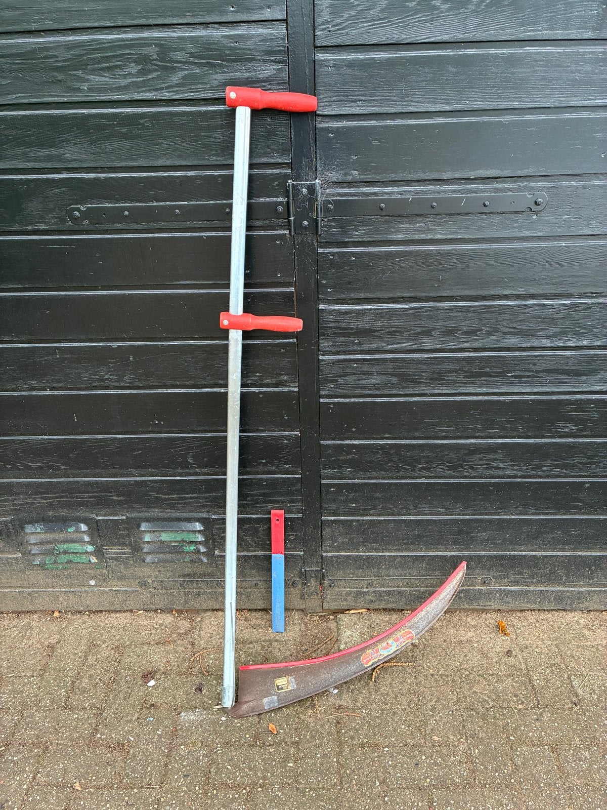 Zeisboom met zeis en zeisstrijker, Tuin en Terras, Ophalen, Gebruikt, Zeis